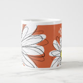 Whimsical Daisy - met trendy script naam Extra Grote Beker (Voorkant)