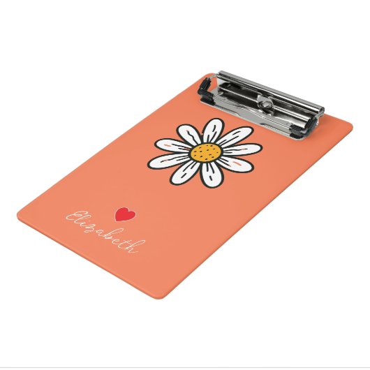 Whimsical Daisy Mini Klembord – Heldere Bloemen Ku (Angled3)