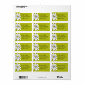 Whimsical Daisy - Return Address Etiket (Full Sheet)