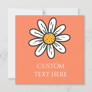Whimsical Daisy – Speelse bloemenaccent Magnetische Uitnodiging
