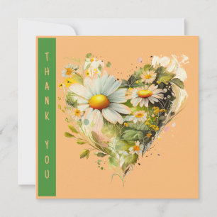 Whimsical Daisy Waterverf Bloemkrans Dank u