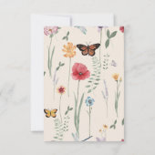 Whimsical Daisy Yellow Wildflower Liefde en Bedank Bedankkaart (Achterkant)