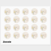 Whimsical Daisy Yellow Wildflower Ronde Sticker (Vel)