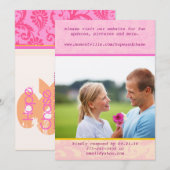 Whimsical Damask Photo Wedding Invitation Kaart (Voorkant / Achterkant)