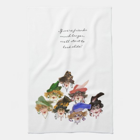 Whimsical Dames Keuken Handdoek (Verticaal)