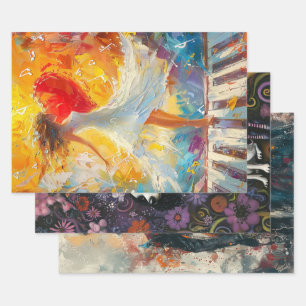 Whimsical Dancer, Skeleton Paar, Whimsical Girl Inpakpapier Vel