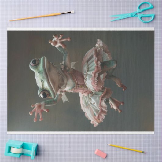 Whimsical Dancing Frog Decoupage Tissuepapier (Craft)