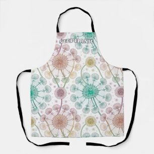 Whimsical Dandelion Breeze – Pastel Botanical Schort