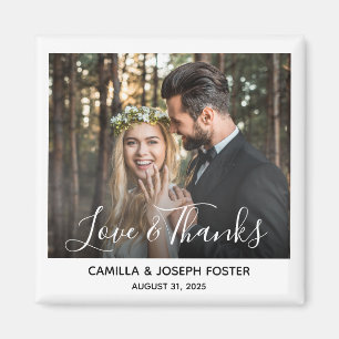 Whimsical Dank u bruiloft foto Keepsake Magneet