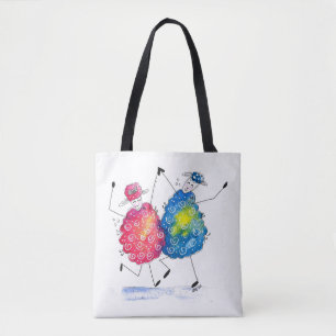 Whimsical Dansende Sheep Draagtas