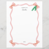 Whimsical Dear Santa Letter - Christmas Wish List (Achterkant)