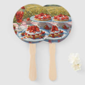 Whimsical decadent Strawberry Shortcake party Handwaaier (Voorkant en achterkant)