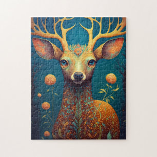 Whimsical Deer Fantasy Art Legpuzzel