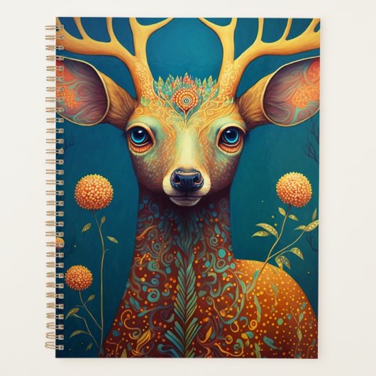 Whimsical Deer Fantasy Art Planner (Voorkant)