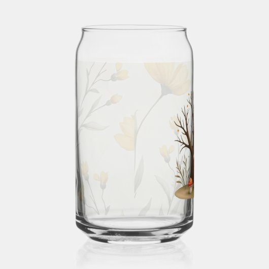 Whimsical Deer & Hedgehog Printed Can Glass (Droite)