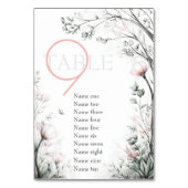 Whimsical Delicate Blush Floral Branch Kaart (Achterkant)