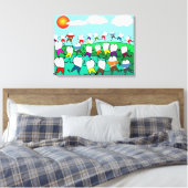 Whimsical Dental Art Wrapped Canvas Afdruk (Insitu (Slaapkamer))
