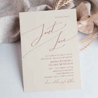Whimsical Desert | Beige Just Love Wedding Kaart