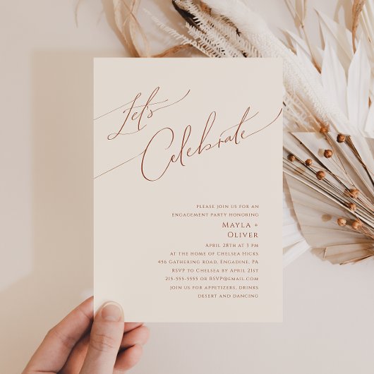 Whimsical Desert | Beige Let's Celebrate Kaart