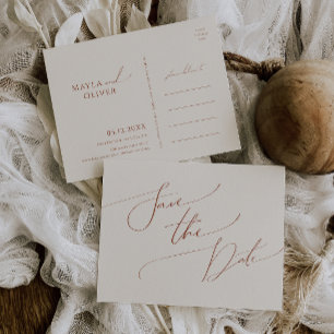 Whimsical Desert Beige Save the Date Briefkaart