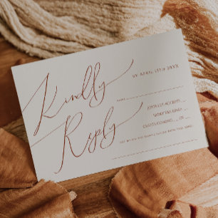 Whimsical Desert   Beige Song Request RSVP Card Kaartje