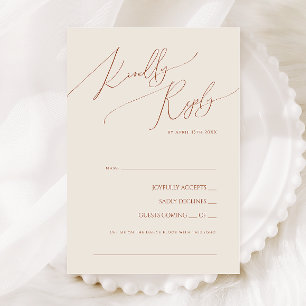 Whimsical Desert   Beige Song Request RSVP Card Kaartje