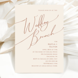Whimsical Desert Beige Trouw Brunch Kaart