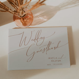 Whimsical Desert | Beige Wedding Guestbook Gastenboek