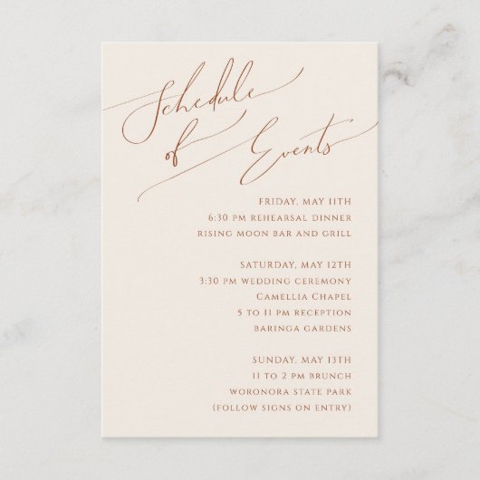 Whimsical Desert | Overzicht van evenementen in be Informatiekaartje (Voorkant)