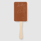 Whimsical Desert | Programma Terracotta Wedding Handwaaier (Voorkant)