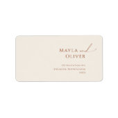 Whimsical Desert | Retouradres beige RSVP Etiket (Voorkant)