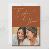 Whimsical Desert | Rust Photo Matron of Honor Kaar Kaart (Voorkant)