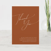 Whimsical Desert | Terracotta Folded Wedding Programma (Achterkant)