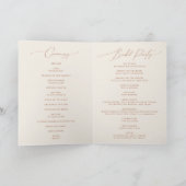Whimsical Desert | Terracotta Folded Wedding Programma (Binnen)