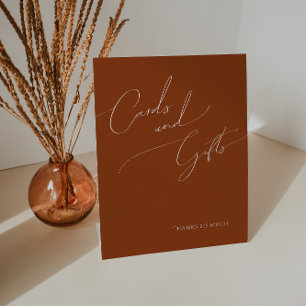 Whimsical Desert   Terracotta Kaarten en Gift Reclamebord Met Voetstuk