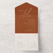 Whimsical Desert | Terracotta Seal and Send All In One Uitnodiging (Binnen)