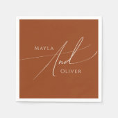 Whimsical Desert | Terracotta Wedding Napkins Servet (Voorkant)