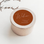 Whimsical Desert | Welkom Terracotta Wedding Ronde Sticker