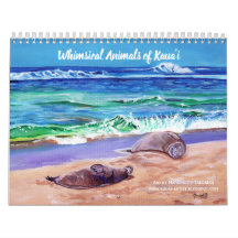Whimsical Dieren van Kauai Hawaii Kalender