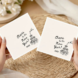 Whimsical Disco Ball New Year's Eve Party Servet