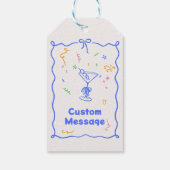 Whimsical Disco Verjaardag Pastels Kleurrijk Cadeaulabel (Achterkant)