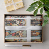 Whimsical Dog Afbeeldingen DIY Decoupage Bladwijze Tissuepapier (Geschenk)