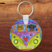 Whimsical Dog en Cat Sleutelhanger (Voorkant)
