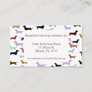 Whimsical Dog Wedding-kaarten Informatiekaartje