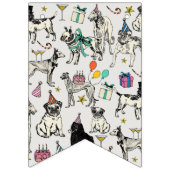 Whimsical Dogs verjaardagsfeestje vieren Vlaggetjes (Tweede vlag)