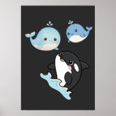 Whimsical Dolphin Trio Poster | Friendship Art (Devant)