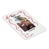 Whimsical Doodle Christmas Kaart met foto Magneet (Rechterzijde)