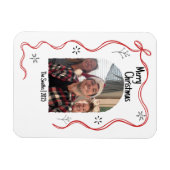 Whimsical Doodle Christmas Kaart met foto Magneet (Horizontaal)