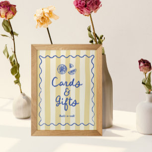 Whimsical Doodle Citroenen Kaarten & Cadeaus Bord Poster