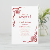 Whimsical Doodle Italian Pasta Bridal Shower Kaart (Staand voorkant)